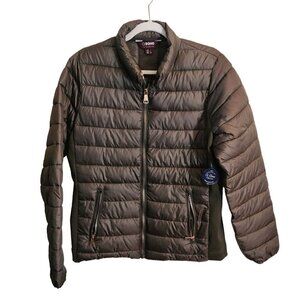 Cisono NWT Olive Quilted Puffer Jacket Size L